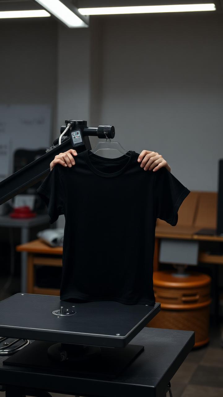 Prensa térmica a personalizar uma t-shirt
